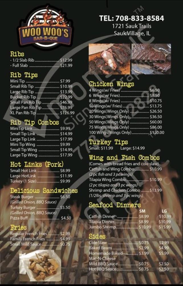 Woo Woo's Bar B Que Turkey Link Dinner