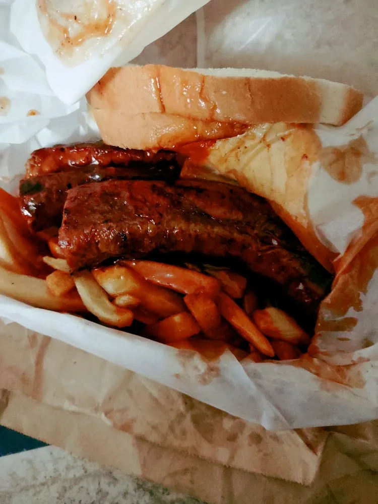 Pork Hot Links and Fries